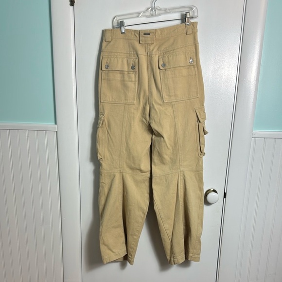 C2H4 Men’s Beige Khaki Construction Cargo Pants Size Medium - Picture 10 of 16
